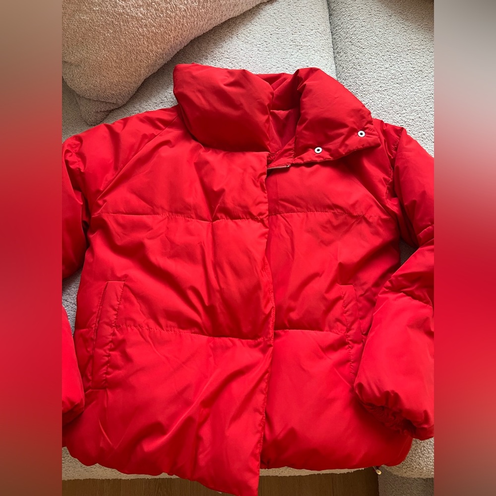 Express Red Puffer Jacket